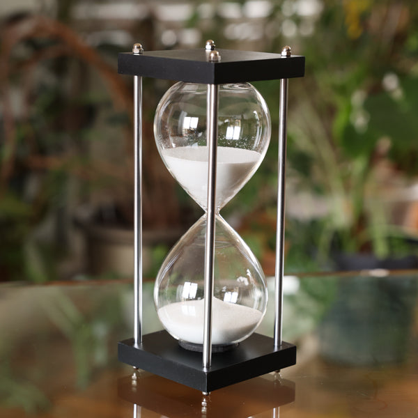 Square Hourglass with Metal Spindles 30 or 60 Minute
