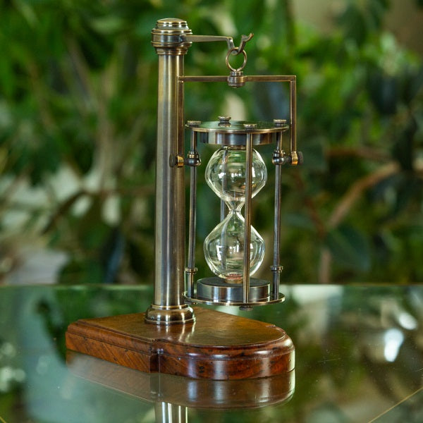 Bronzed Fillable Hourglass Stand