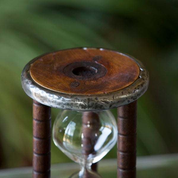 Antique Wood Tea Break Hourglass Kit