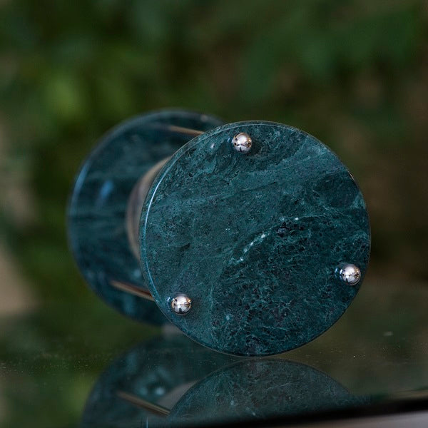 Green Marble Hourglass Kit with Chrome Spindles