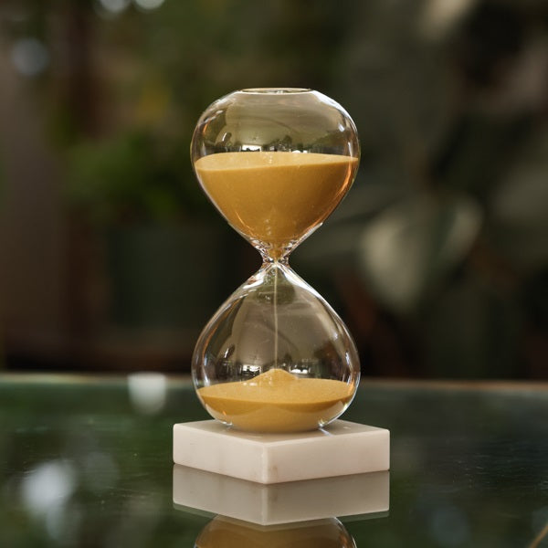 60 Minute Glass Timer With Gold Sand Justhourglasses