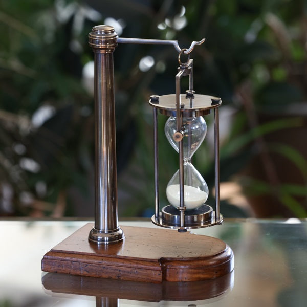 Bronzed 30 Minute Hourglass-Stand