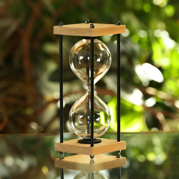 Natural Square Hourglass Kit with Metal Spindles