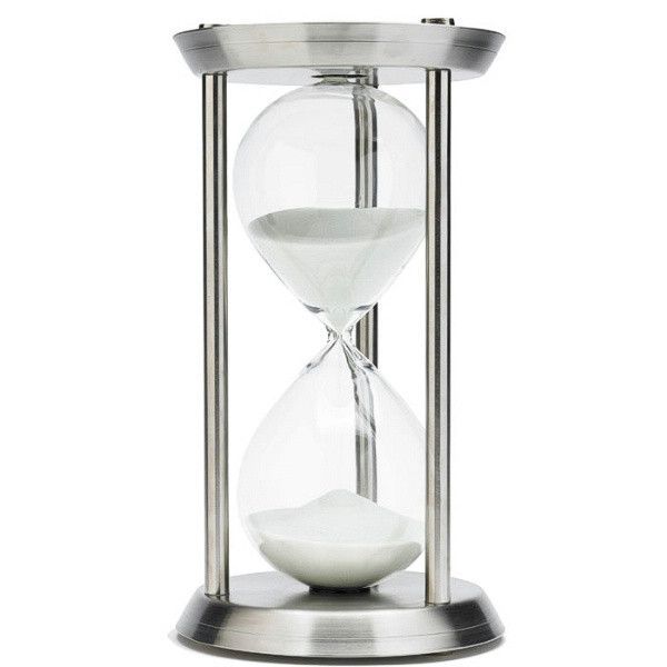 60 Minute Nautical Metal Sand Timer in Silver or Black