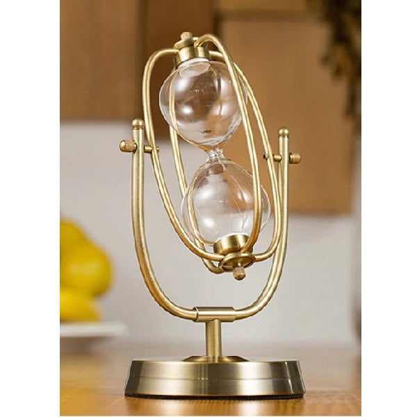 Brass Rotating Hourglass Urn