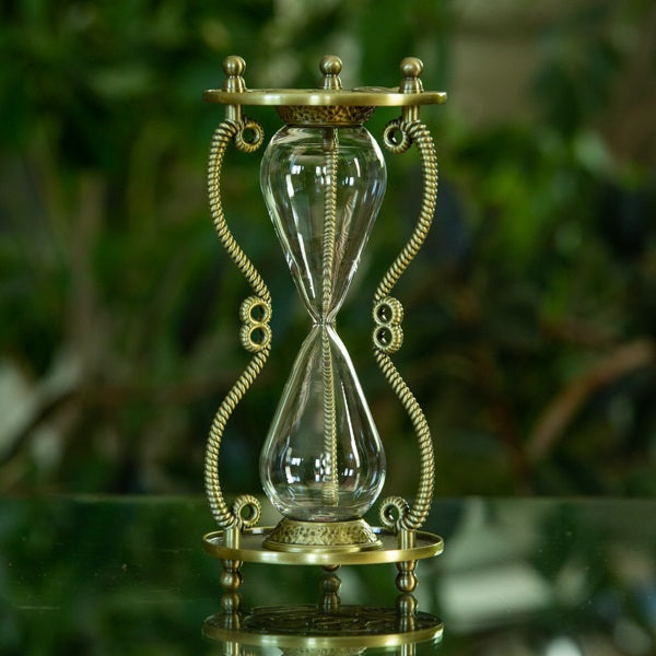 Lion or Dragon Brass Hourglass Urn
