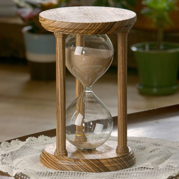 Solid Zebrawood Hourglass With Smooth Spindles