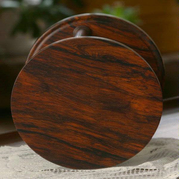 Solid Cocobolo Wood Hourglass With Spiral Spindles