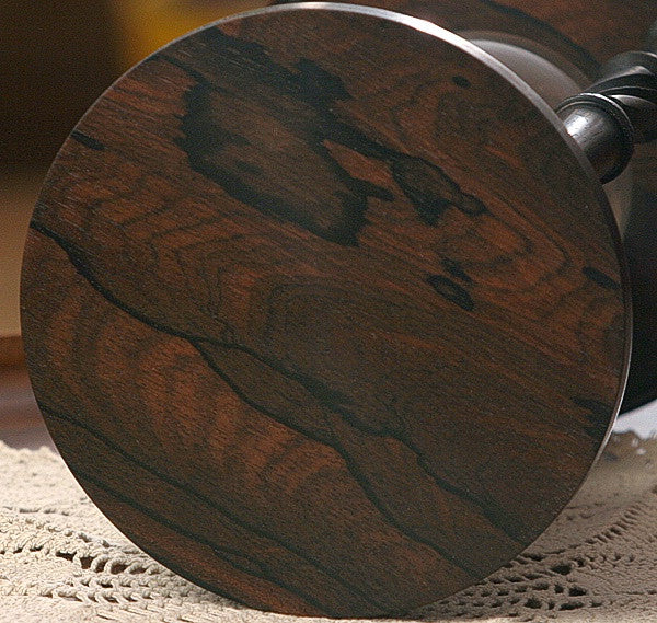 Solid Ziricote Wood Hourglass With Smooth Spindles