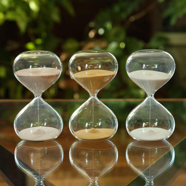 60 Minute Glass Timer with Gold, Natural or White Sand product view