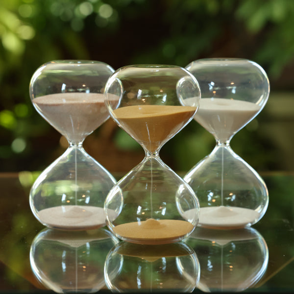 60 Minute Glass Timer with Gold, Natural or White Sand product view