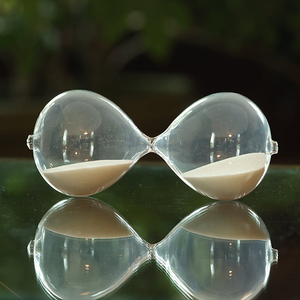 Hourglass Globe with White Sand 50 or 60 Minute product view