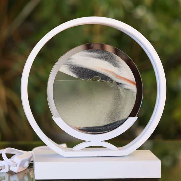 White LED Sand Art Table Lamp