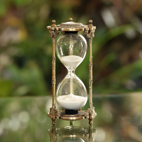 Crystal Brass 20 or 30 Minute Hourglass