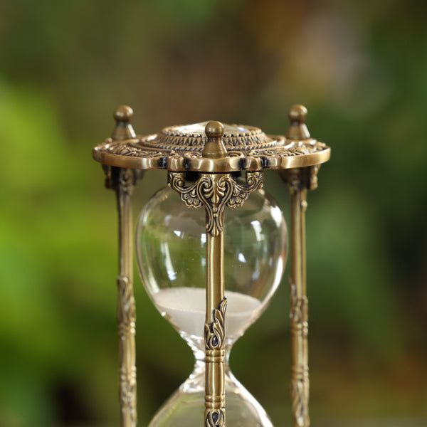 Crystal Brass 20 or 30 Minute Hourglass