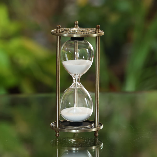 Crystal Brass 20 or 30 Minute Hourglass