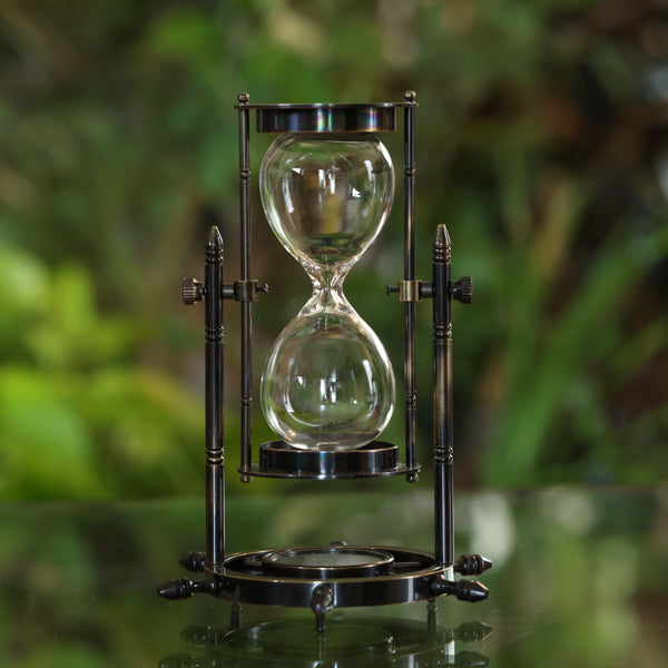 Compass Rotating Urn Hourglass - JustHourglasses