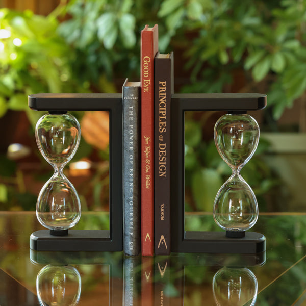 Modern Bookend Hourglass Urn