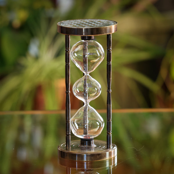 Chess Urn Hourglass with Three Tier Glass