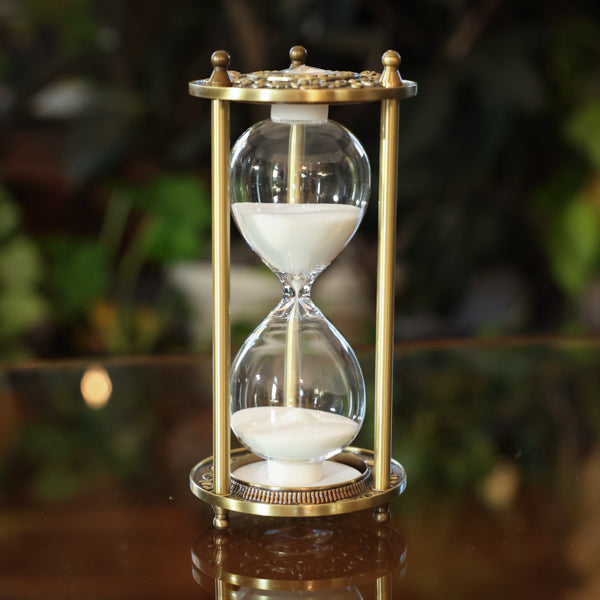 Crystal Brass 20 or 30 Minute Hourglass