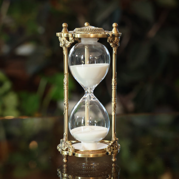 Crystal Brass 20 or 30 Minute Hourglass