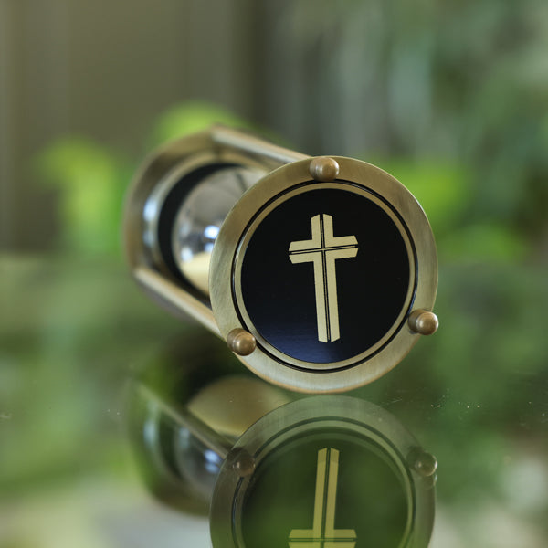 Vintage Brass 30 Minute Hourglass - Cross and Verse