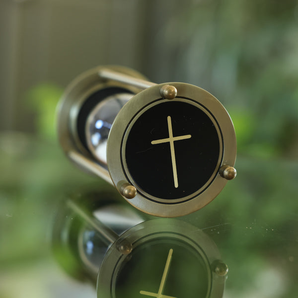 Vintage Brass 30 Minute Hourglass - Cross and Verse