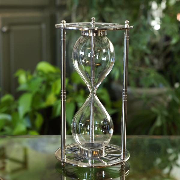 Roman Numeral Fillable Metal Hourglass