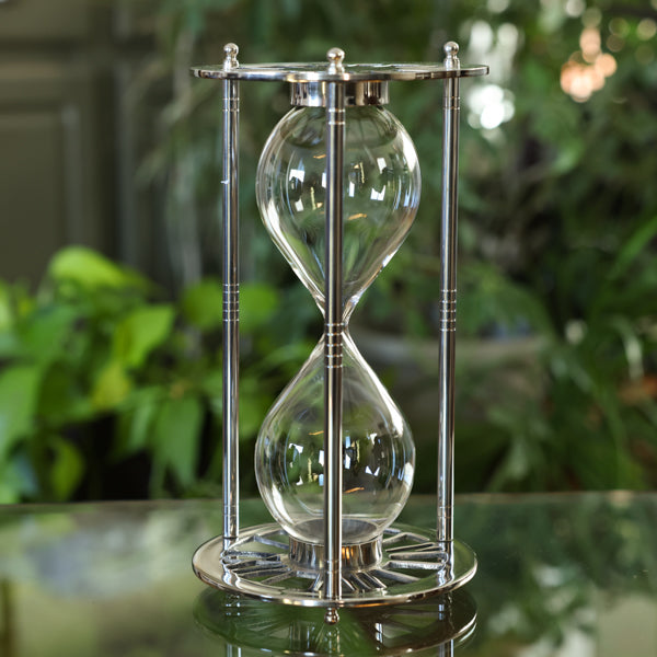 Roman Numeral Fillable Metal Hourglass