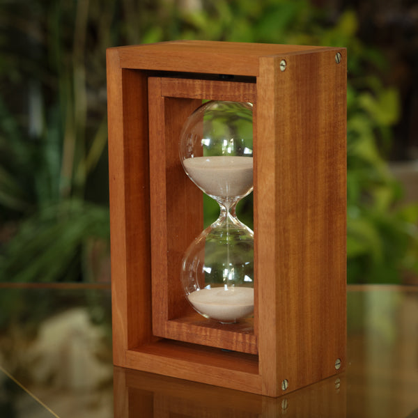 Solid Figured Mahogany Book End Hourglass Urn