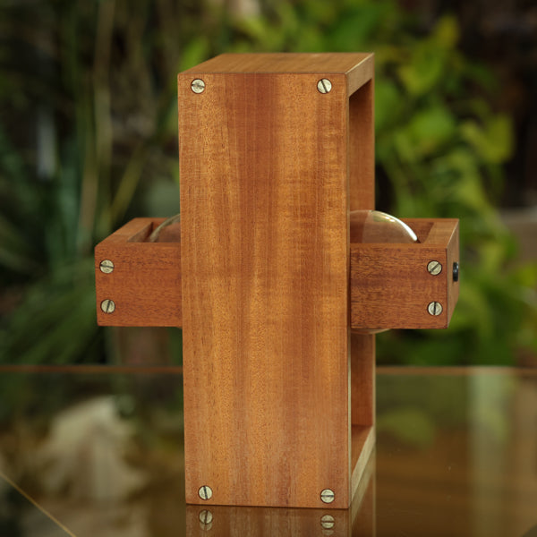 Solid Figured Mahogany Book End Hourglass Urn