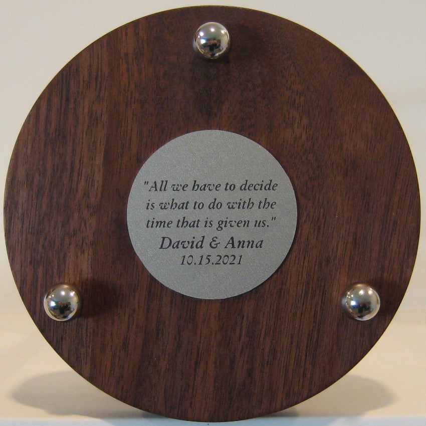 Solid Walnut Hourglass 30 or 60 Min