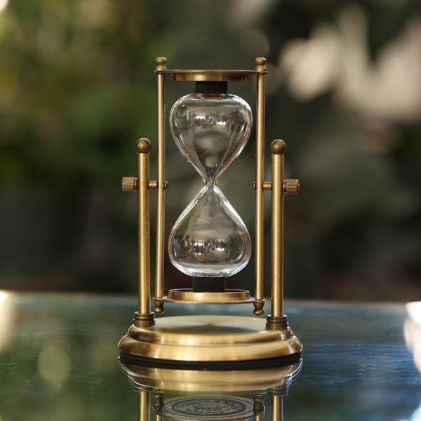 Kelvin & Hughes Vintage Brass Rotating Hourglass Kit - JustHourglasses