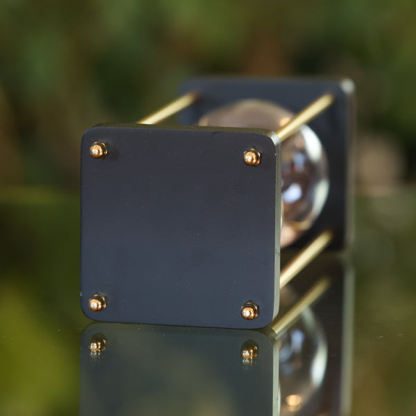 Black Square Hourglass Kit with Gold Spindles