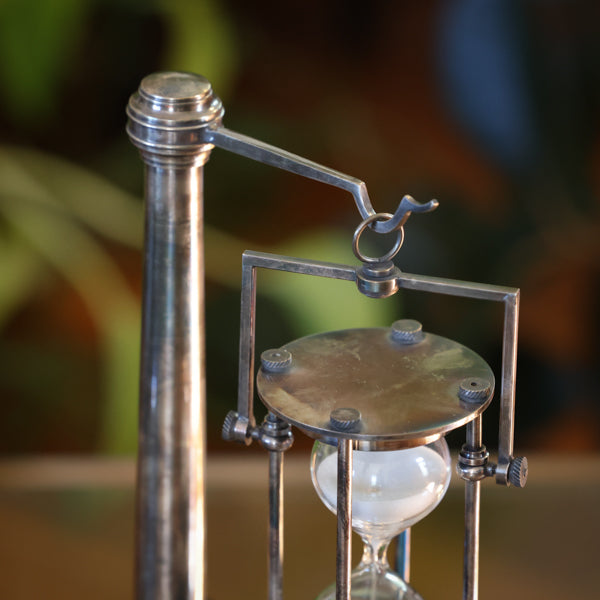 Silver 30 Minute Hourglass-Stand