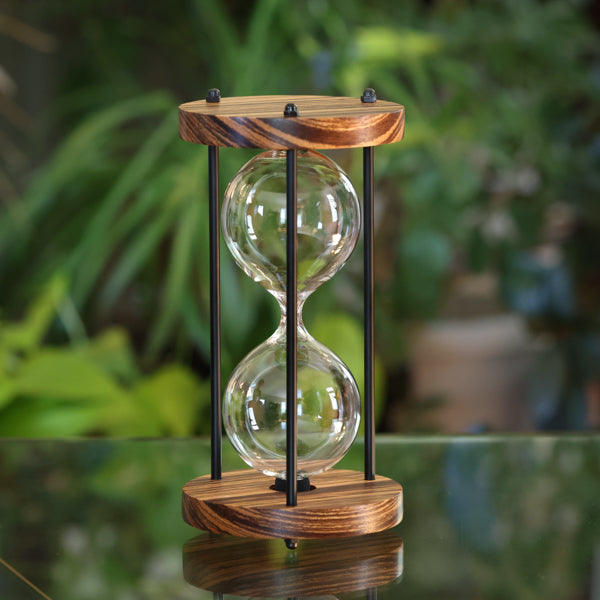 Solid Zebrawood Hourglass Kit With Black Metal Spindles