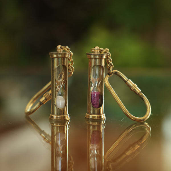 Brass Keychain Sand Timer