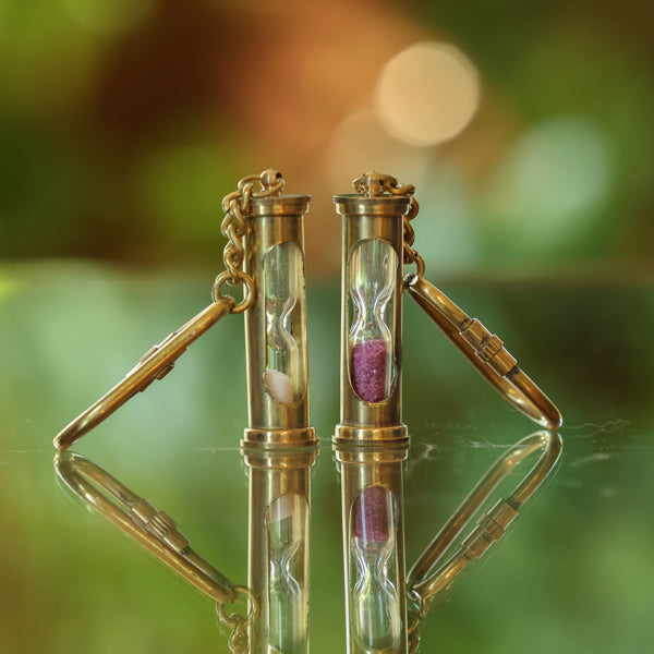 Brass Keychain Sand Timer