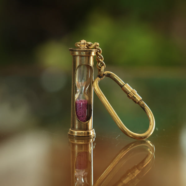 Brass Keychain Sand Timer