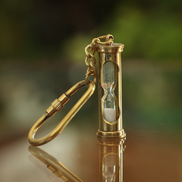 Brass Keychain Sand Timer
