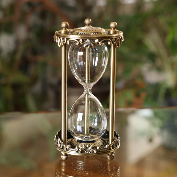 Glass Inlay Hourglass Urn