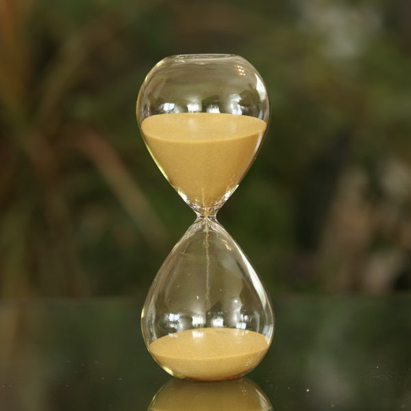 3 Minute Gold Freestanding Sand Timer - JustHourglasses