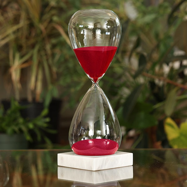 Red sand on sale hourglass