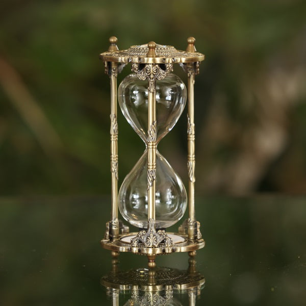 Crystal Brass Hourglass Urn II