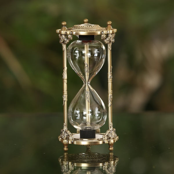 Crystal Brass Hourglass Urn II