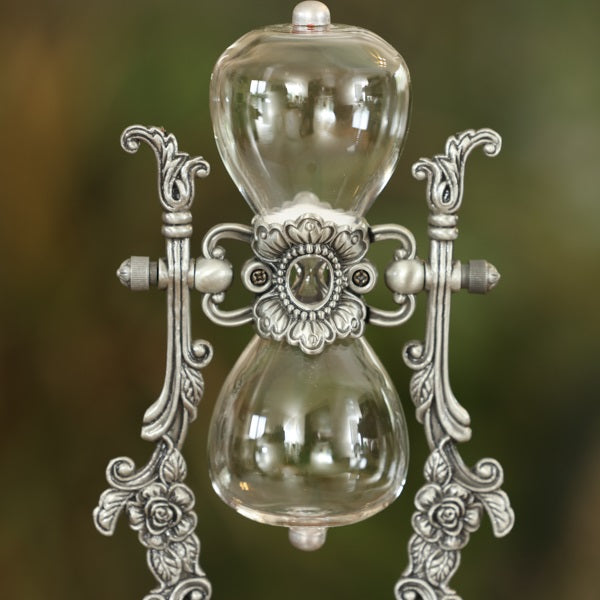 Nickel Vintage Rose Rotating Hourglass Kit