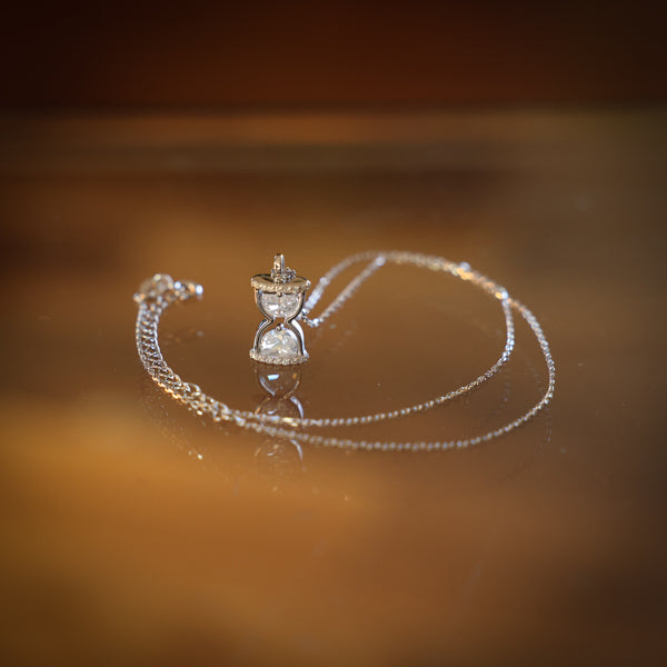 Sterling Silver Hourglass Necklace