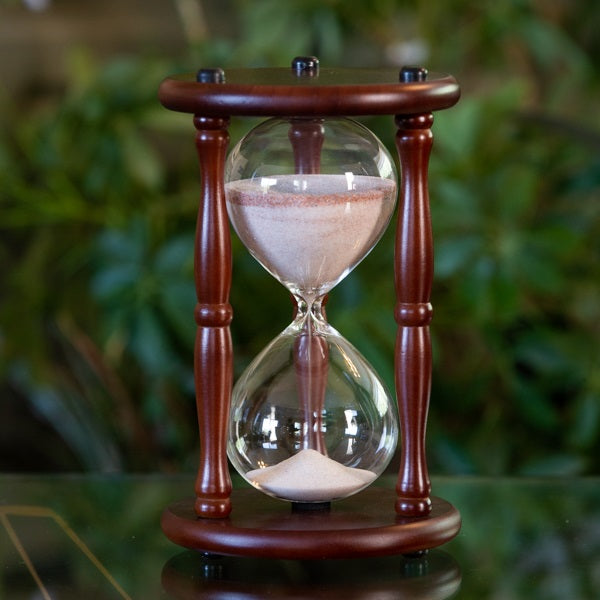 Walnut 50-Minute Hourglass