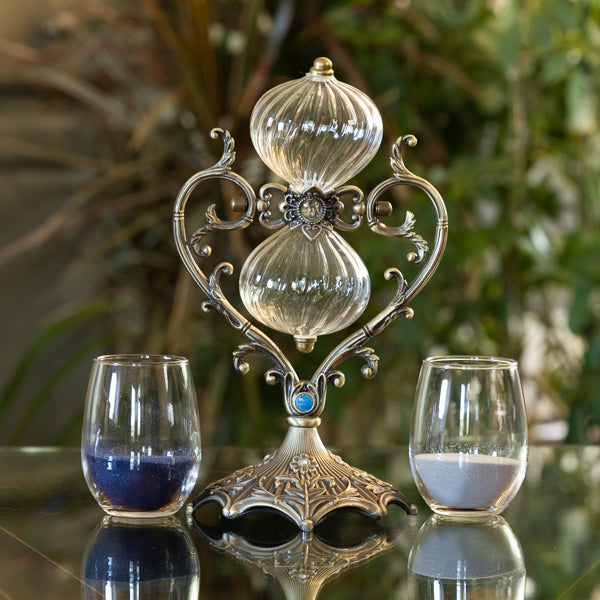 Heart Twisted Glass Rotating Hourglass Wedding Kit product view