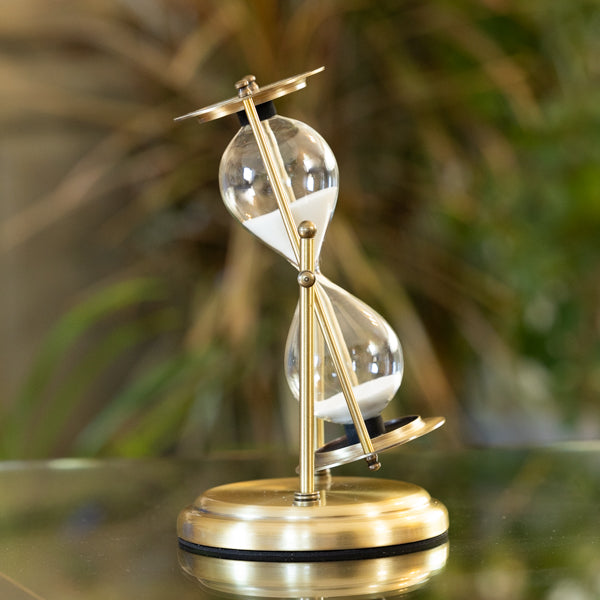 K&H Vintage Brass Rotating 30 Minute Hourglass – JustHourglasses